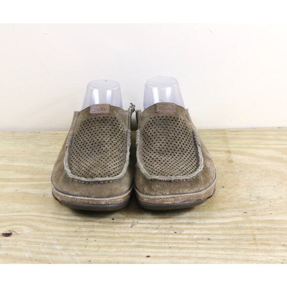 Olukai Mens 9 Brown Suede Leather Moloa Kohana Slipper Slip On Shoes - Picture 2 of 6